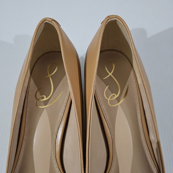 Sam Edelman Franci Pointed Toe Pump Kitten Heel Luxe Tan Leather Size 9.5 NWOT - Picture 11 of 13